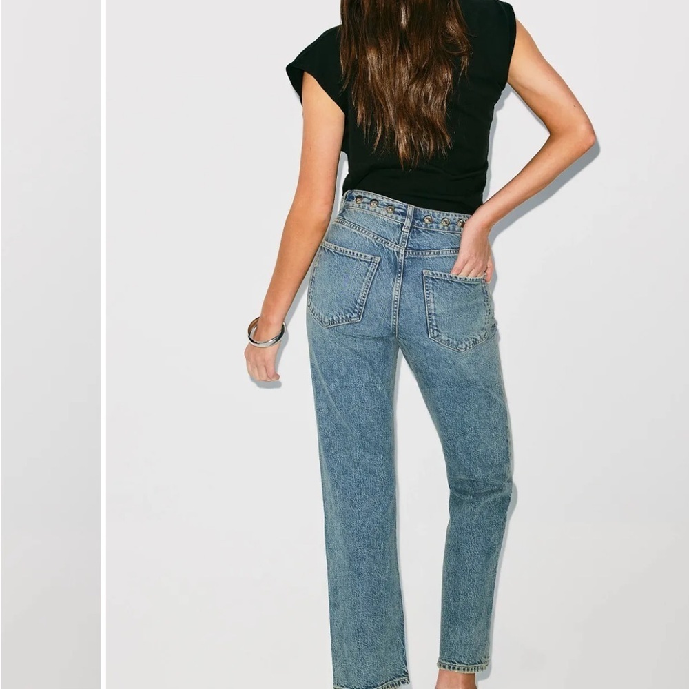 Rails The Topanga High Rise Straight Button Fly Denim Blue Jean SZ 32 - Picture 3 of 15